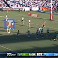 Xavier Savage cuts through the Sharks defence with some brilliant footwork.