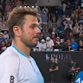 Stan Wawrinka expresses his gratitude for the crowd for rallying behind him throughout his second round battle.