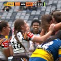 Wests Tigers captain Kezie Apps gives her side a massive first-half lead over the Eels.