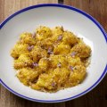 Go-to dish: Potato gnocchi, pumpkin and gruyere cream with sage pangratatto.