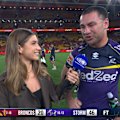 Jahrome Hughes opts to be cautious with his response after he was asked about the kick off change. 