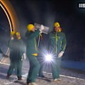 The Aussies marching in the opening ceremony gave a lively entrance in each of their hubs.