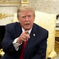 The US president told journalist Kristen Holmes to 'be quiet' after she asked about his relationship with a female staffer.