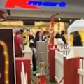 Families at Highpoint Shopping Centre were sent scrambling after gangs began brawling next to a kid's play area.
