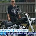 Motorbike riders Paul Povh and Michael White say Victoria's pothole-riddled roads are 