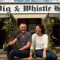 Brendan and Jasmine Hynes , publicans of the Pig and Whistle Hotel in East Trentham . The 151 year old pub is on the market.
14th February 2013. Photo by Jason South.