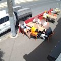 CCTV played at Melbourne Magistrates’ Court on October 14 showed Amir Teymoori, Daniel Van Camp, Gazanfer Bekirovski and Travers Grubb meeting with the director of a developer at a Flemington cafe in December 2024.