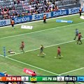 Cronulla Sharks fullback Jada Taylor opens up the scoring for Australia in the PM's XIII game in Port Moresby. 