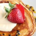 Hearty fare: UTS Haberfield Rowing Club's banana and buttermilk pancakes.