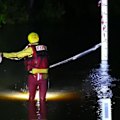 A young driver has survived a terrifying plunge into floodwaters on the Sunshine Coast, with rescuers reaching the man in the nick of time.