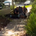 Two men have been charged over a pursuit in Queensland, during which a police helicopter was allegedly shot at.