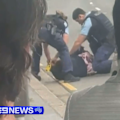 A woman has been tasered and arrested by police after a stabbing outside a cinema in Newtown.