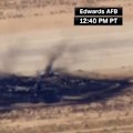 A nuclear-capable US bomber has crashed in California.