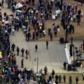 Protesters are taking to the streets in New York, Washington and Minneapolis to protest against US President Donald Trump.