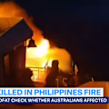 Officials are today trying to confirm if any Australians were on board a ferry when it caught fire in the Philippines.