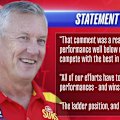 Gold Coast CEO Mark Evans releases a statement that goes against recent comments made by coach Damien Hardwick about the Suns' finals hopes.