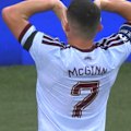 The first goal of the Champions League season was scored by Aston Villa captain John McGinn in the 11th minute at Club Brugge.