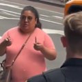 Footage shows a knife-wielding woman confronting police officers in New York's Times Square moments before she was shot dead.