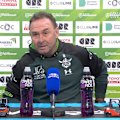 A frustrated Ricky Stuart fronted the media briefly after the Raiders loss to the Dolphins