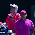 A missed let call during an all-Australian doubles match sparks tension and heated protests as the chair umpire refuses to overturn the non-call despite the players' frustrations.