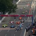 Donald Trump has waved the green flag to start the IndyCar 250 Grand Prix around Washington DC.
