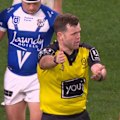 Matt Burton is sent to the sin bin for a professional foul.