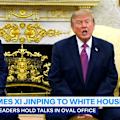 Donald Trump has welcomed Xi Jinping at the White House before they held high-stakes talks.
