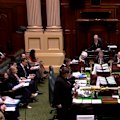 Jess Wilson opened question time by asking newly installed Premier Ben Carroll about his earlier comments that he wouldn't challenge Jacinta Allan.