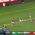 Herbie Farnworth finds the try line as the Dolphins dial up the heat on the Rabbitohs.