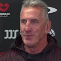Outgoing Crusaders coach Rob Penney did not appear happy for most of an awkward and uncomfortable three minutes at a press conference confirming his successor.