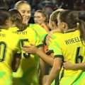 Leticia McKenna finds the back of the net for the Matildas to open the scoring against Haiti within 90 seconds of kick off.