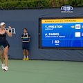 Aussie star Taylah Preston beats Alycia Parks to progress to the second round of the US Open.