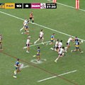 Eels utility Dylan Walker sets up a try for Kelma Tuilagi with an unbelievable behind-the-back flick pass.