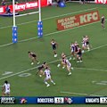 Newcastle finds a try late as Greg Marzhew goes over.