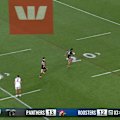 Brian To'o pounces on a dropped ball and scurries away to score as the Panthers beat the Roosters to qualify for a preliminary final.