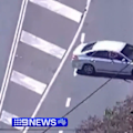Heart-stopping footage has shown the moment a man allegedly opened fire at a Queensland police helicopter.