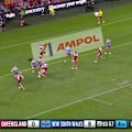 Queensland centre Rory Owen scores before half time to keep her side in the contest.