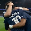 Desire Doue scores a banger for PSG against Liverpool in the Champions League.