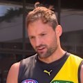 Richmond captain Toby Nankervis speaks on Mykelti Lefau's DUI charge overnight.