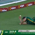 Matthew Renshaw was out for 44 after Marco Jansen took an all-time screamer in the outfield.