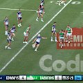 Cowboys hooker Reed Mahoney kicks a brilliant 40/20 against the Rabbitohs.