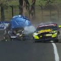 TV presenter Grant Denyer crashes during Bathurst 6 Hour motor racing event.