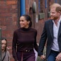 In their first joint public appearances since moving back to England, Prince Harry and his wife Meghan arrive at the first of three charities they are set to visit in Nottingham.