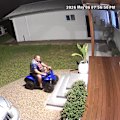 A holiday home owner in Far North Queensland has shared a video of a man attempting to ride a quad bike into the home.