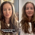AI deepfake of Higher Education Reporter Sally Rawsthorne, and a real video of her.