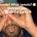 Aussie tennis star Nick Kyrgios was allegedly filmed at a Melbourne nightclub just hours before his Australian Open doubles match with Leylah Fernandez.