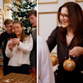 Queen Mary and her family decorate their Christmas tree inside Frederik VIII's Palace at Amalienborg.