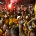 Spanish fans go wild as their team secures a second World Cup title.