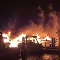Boats have been destroyed and a popular restaurant evacuated in an explosion at Hillarys Boat Harbour in Perth.