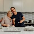 The chef behind Flaminia and Pilu at Freshwater, and his mother, Maria Sotgiu, prepare spinach and ricotta gnocchetti with a simple tomato sauce at home in North Curl Curl, Sydney.